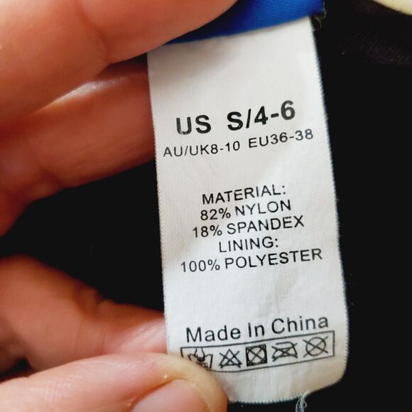 Hilor Black Cross Front One Piece Swimsuit Size Small (4-6) - Picture 7 of 7